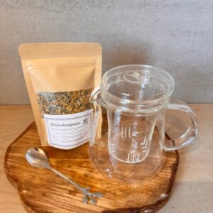 Glazen theepotje met filter for one